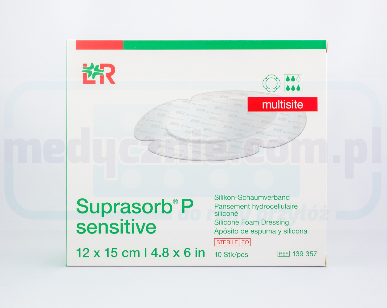 Suprasorb P empfindlich 12*15 cm Multisite 1St.